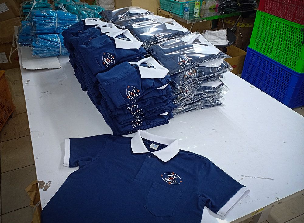 Navy Blue White Color Polo