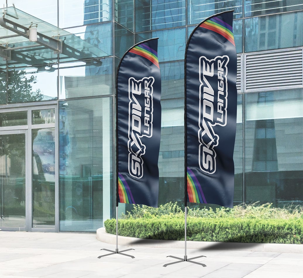 Feather flags printing