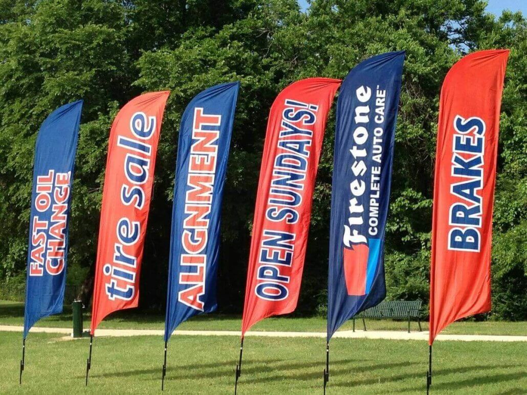 custom feather flags